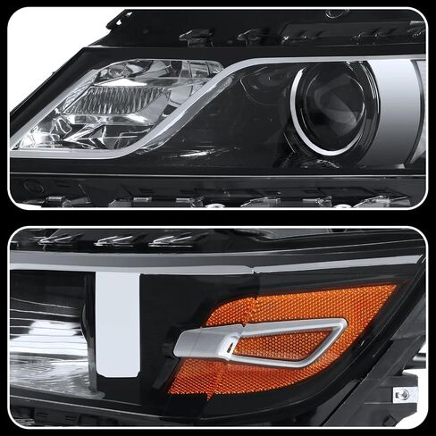PENSUN Headlights Compatible with 2014 2015 2016 2017 2018 2019 2020 Chevy Impala Headlamps Repalcement Halogen Black Housing Clear Lens, Passenger and Driver Side in Saudi Arabia
