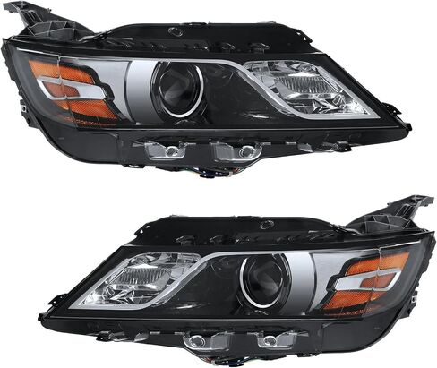 PENSUN Headlights Compatible with 2014 2015 2016 2017 2018 2019 2020 Chevy Impala Headlamps Repalcement Halogen Black Housing Clear Lens, Passenger and Driver Side in Saudi Arabia