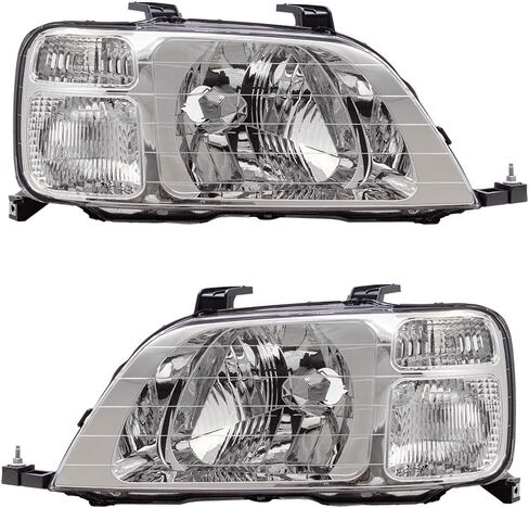 Brock Replacement Driver and Passenger Headlights Headlamps Compatible with 1997-2001 CR-V 33151S10A01 33101S10A01 in Saudi Arabia