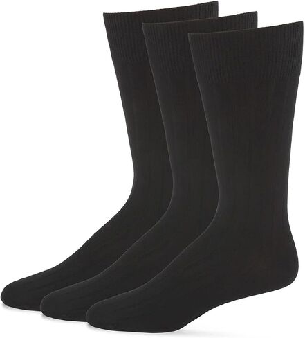 MeMoi Men's 3 Pair Pack Rayan Blend Ribbed Crew Socks in Saudi Arabia