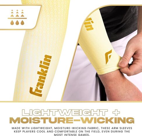 Franklin Sports Baseball Arm Sleeves - Baseball + Softball Arm Compression Sleeves for Men + Women - Multiple Sizes + Colors in Saudi Arabia