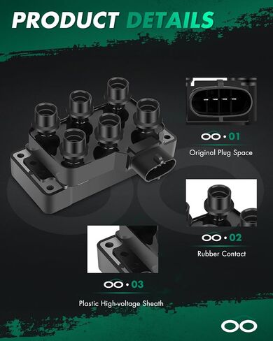 SCITOO 1 ignition coils with 6 iridium Spark Plugs for ford USA EXPLORER TAURUS 4L 3L V6 9017113 6383157 in Saudi Arabia