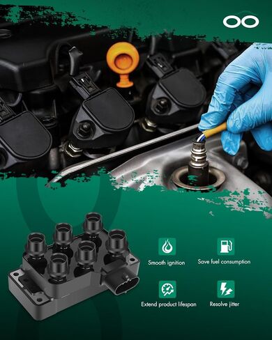 SCITOO 1 ignition coils with 6 iridium Spark Plugs for ford USA EXPLORER TAURUS 4L 3L V6 9017113 6383157 in Saudi Arabia