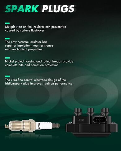 SCITOO 1 ignition coils with 6 iridium Spark Plugs for ford USA EXPLORER TAURUS 4L 3L V6 9017113 6383157 in Saudi Arabia