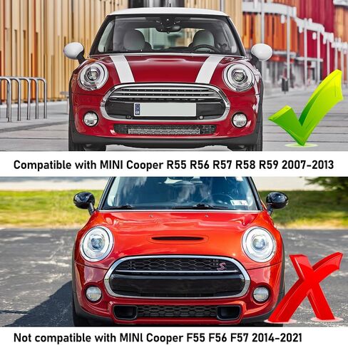متوافق مع حلقة المصباح الأمامي المصباح المصابيح الأمامية Mini Cooper 2014-2021 ، F55 F56 F57 حلقات المصابيح الأمامية ، 1PAIR CHROME MENTERMENT SADE DRIPCE SARPAND ، استبدال مصابيح الأمامية لـ 51137300631 51137300632 in Kuwait