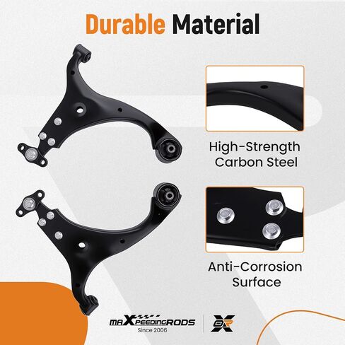 MaxPeedingRods 14pc مجموعة التعليق الأمامي لـ Hyundai Elantra 2007-2012 ، ذراع التحكم السفلي مع أحذية قضيب الترجيع في كرة القدم السفلية والخلفية. in Saudi Arabia