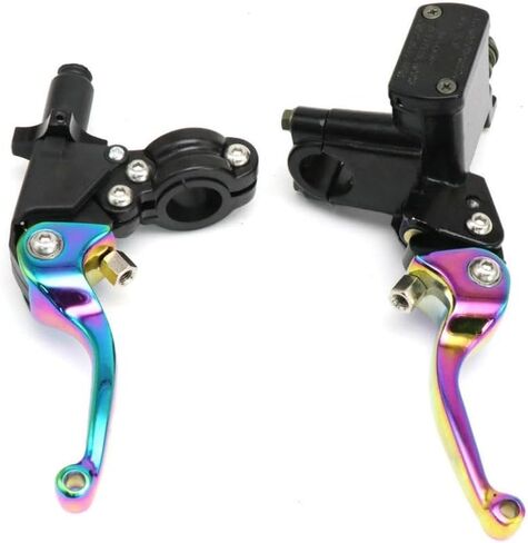 Alconstar Multicolor 22mm 7/8 Inch Motorcycle Brake Master Cylinder Clutch Lever Set for Universal Compatibility(Type A02) in Saudi Arabia