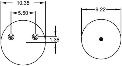 Bag Spring Air Torque Torque Air For Hendrickson Van Tryax HKA-200 (يحل محل Firestone 8708 ، W01-358-8708 ، Hendrickson S-21966 ، C-21966) (TR8708) in Saudi Arabia