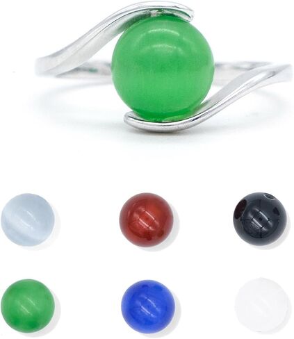 Interchangeable Ring,Ring with Interchangeable Stones Tresor Set with 6 Color Stones in Saudi Arabia