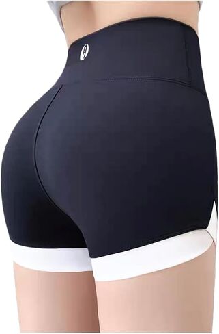 Biker Yoga Athletic Racer Shorts for Women High Waist Running Jogging Workout Active Tummy Control Gym Shorts in Saudi Arabia