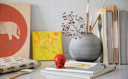 Hoptimist Ladybird Bimble ، Red ، Home Decor Ornament - Danish Design ، Plastic w/Metal Spring ، Small - يخلق حركة مبهجة in Kuwait