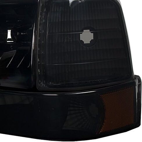 Akkon - لعام 1992-1996 Ford Bronce F150 F250 F350 Super Duty Black Smoked Smoked Combo+Pumper+Tail Lights Combo in Saudi Arabia