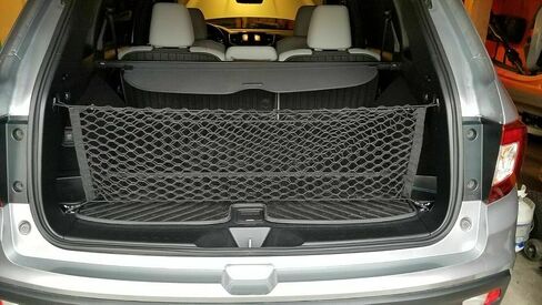 شبكة شحن منظم الجذع لشبكة Honda Passport 2019-2025-شبكة البضائع على طراز المغلف لسيارات الدفع الرباعي-تخزين مركبة مركبة مركبة من منظمات السيارة المرن المتسابق-متوافق مع جواز سفر in Saudi Arabia
