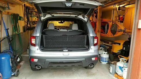 شبكة شحن منظم الجذع لشبكة Honda Passport 2019-2025-شبكة البضائع على طراز المغلف لسيارات الدفع الرباعي-تخزين مركبة مركبة مركبة من منظمات السيارة المرن المتسابق-متوافق مع جواز سفر in Saudi Arabia