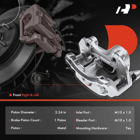 A-Premium Disc Brake Caliper Assembly with Bracket Compatible with Select Nissan and Infiniti Models - Maxima, I30 2000-2001, V6 3.0L - Front Left Driver Side in Saudi Arabia
