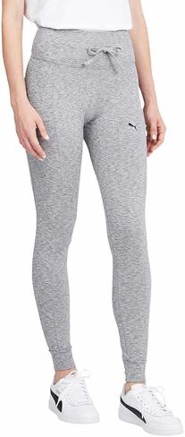 PUMA Womens Midweight Drawstring Jogger Leggings with Side Pocket (Small, Black) in Kuwait