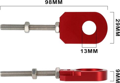 Motorcycle 2pcs 12mm Chain Adjuster Tensioner Swingarm Spool Tensioner Tension Adjuster CNC Universal for CRF110 CRF 110F 2013-2025 Dirt Pit Bike Red in Saudi Arabia