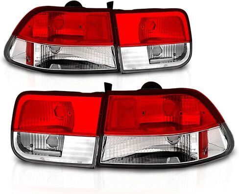 AmeriLite For 1996-2000 Honda Civic Coupe OE Style Red Replacement Brake Tail Lights 4 pcs Set - Passenger and Driver Side in Saudi Arabia