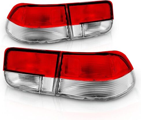 AmeriLite For 1996-2000 Honda Civic Coupe OE Style Red Replacement Brake Tail Lights 4 pcs Set - Passenger and Driver Side in Kuwait