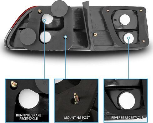 AmeriLite For 1996-2000 Honda Civic Coupe OE Style Red Replacement Brake Tail Lights 4 pcs Set - Passenger and Driver Side in Saudi Arabia