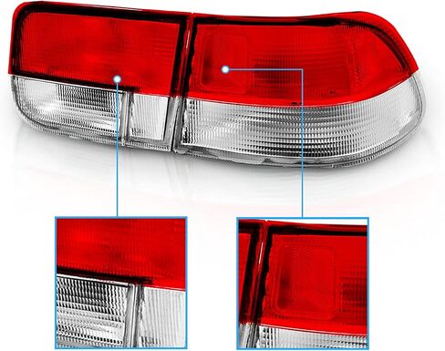 AmeriLite For 1996-2000 Honda Civic Coupe OE Style Red Replacement Brake Tail Lights 4 pcs Set - Passenger and Driver Side in Kuwait