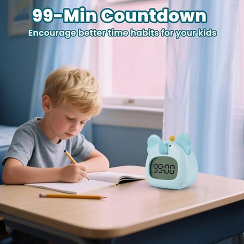 Capybara Alarm Clock with Night Light for Kids – Cute Digital Sleep Trainer with LED Display, 3 Alarms, Countdown Timer, Adjustable Brightness – Rechargeable Bedside Clock for Boys and Girls in Kuwait