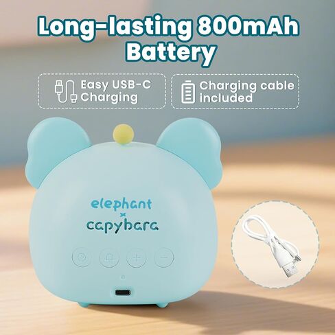 Capybara Alarm Clock with Night Light for Kids – Cute Digital Sleep Trainer with LED Display, 3 Alarms, Countdown Timer, Adjustable Brightness – Rechargeable Bedside Clock for Boys and Girls in Kuwait