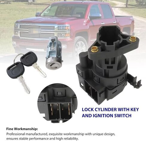 12458191 12533953 15822350 19168637 Lock Cylinder with Key & Ignition Switch for 2004-2006 Pontiac Grand Prix 3.8L 5.3L in Saudi Arabia