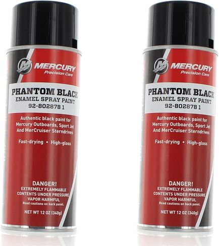 Mercury Marine Mercruiser OEM Phantom Black Spray Paint 12oz. Can Aerosol Can 92-8028781 in Saudi Arabia