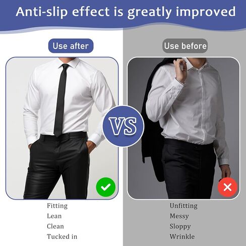 2 Pcs Men Shirt Stays Belt Tuck It Belt Style Stays Keepers Elastic Band Tuck Shirt Holder Adjustable Elastic Blet for Police Military Law Enforcement Work Dress Casual Wear with Non-slip in Saudi Arabia