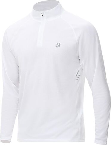 Roadbox Men Men Long Long Runnerts - Upf 50+ الأداء خفيف الوزن Zip Pullover Running Athletic Prockut in Kuwait