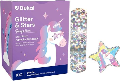 سلسلة Dukal Design Series ضمادات لاصقة مع تقنية Stat Strip ، 3/4 "× 3" (صندوق 100) in Kuwait