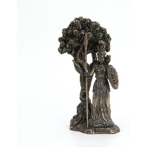 Veronese Design 9 1/2 Inch Athena Greek Goddess of Wisdom Under Olive Tree with Owl and Medusa Shield Cold Cast Resin Bronze Finish Statue Decorative Sculpture in Saudi Arabia
