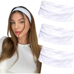 Headbands for Women 3PCS Non Slip Sports Headband Soft Cotton Stretchy Headbands Hair Accessories in Saudi Arabia