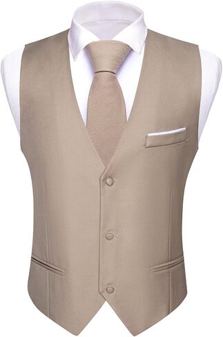 Barry.Wang Mens Formal Business Blue Royal Suit Vest Slim Fit Casual Solid Color Waistcoat Tie Bow Tie Set Wedding Party in Kuwait