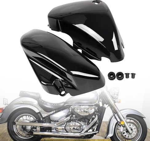 يغطي بطارية Chrome جانب البطارية اليسرى اليمين دراجة نارية جانب البطارية مناسبة ل Suzuki Boulevard Voluisa C50 VL800 in Saudi Arabia