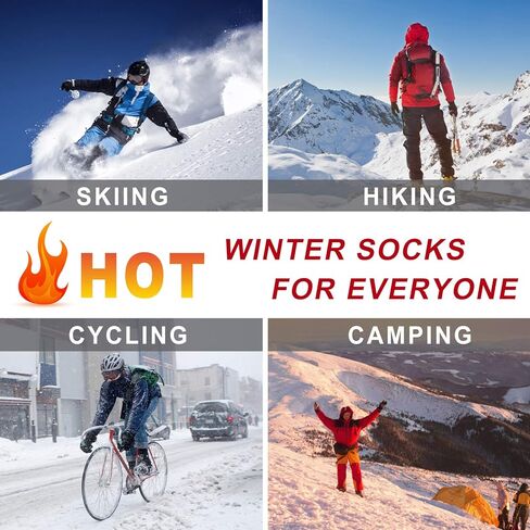 Thermal Socks for Men, Winter Warm Socks Mens for Cold Weather Extreme Temperatures in Kuwait