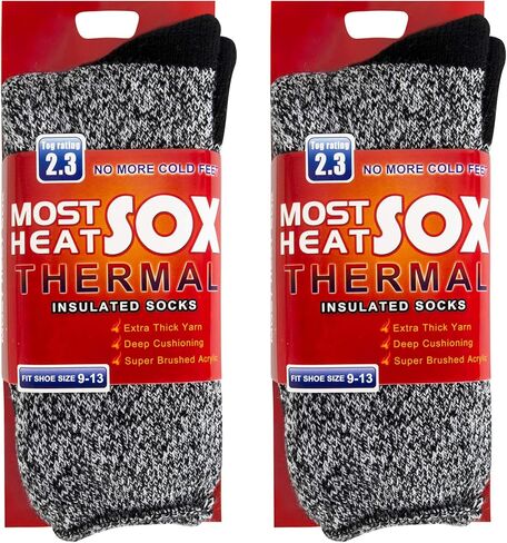 Thermal Socks for Men, Winter Warm Socks Mens for Cold Weather Extreme Temperatures in Kuwait