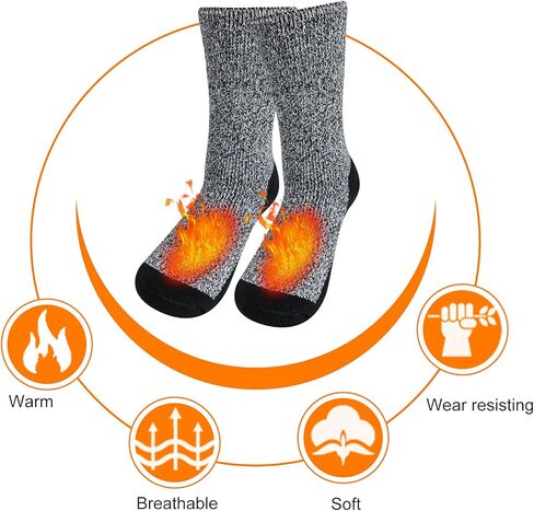 Thermal Socks for Men, Winter Warm Socks Mens for Cold Weather Extreme Temperatures in Kuwait