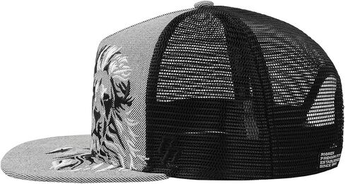 Riorex Colorful Lion Mesh Desher Hat ، مسطحة مسطحة ، خضراء ، حمراء ، قبعة بيسبول أسود ، مناسبة للصيف in Kuwait