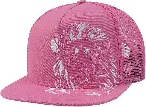 Riorex Colorful Lion Mesh Desher Hat ، مسطحة مسطحة ، خضراء ، حمراء ، قبعة بيسبول أسود ، مناسبة للصيف in Kuwait