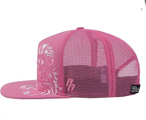 Riorex Colorful Lion Mesh Desher Hat ، مسطحة مسطحة ، خضراء ، حمراء ، قبعة بيسبول أسود ، مناسبة للصيف in Kuwait