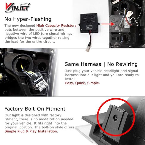 Winjet LED Tail Light Assembly لـ [2016 2017 2018 2019 2020 2021 2022 2023 Toyota Tacoma] in Kuwait