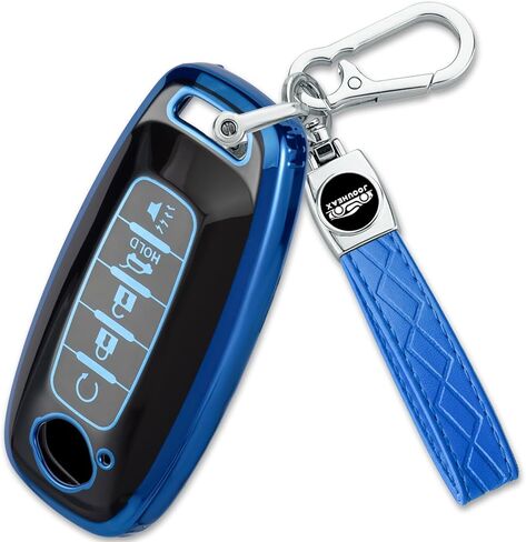 لغطاء Nissan Key FOB مع سلسلة مفاتيح ، ناعم TPU 5 CASE BUNTY CASE لـ NISSAN ROGUE Altima Kicks Pathfinder Sentra 2023 2024 2025 ، Blue in Kuwait