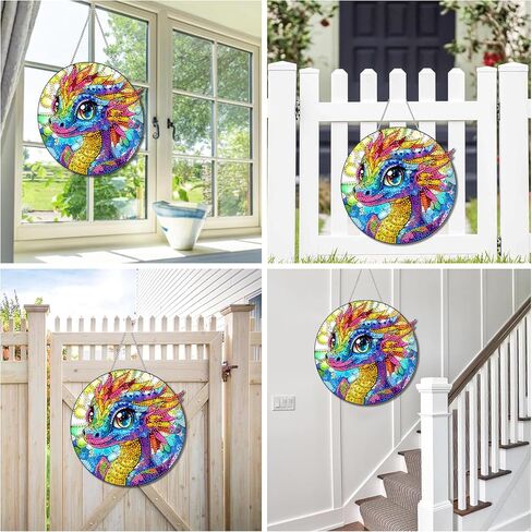 Reofrey Hanging Diamond Art Kits for Adults– 8x8 Inch Peacock Animal Acrylic Board Double Sided Pattern Diamond Painting Suncatcher Pendant, Crystal Art for Home Wall Window Decoration Handmade Gift in Saudi Arabia