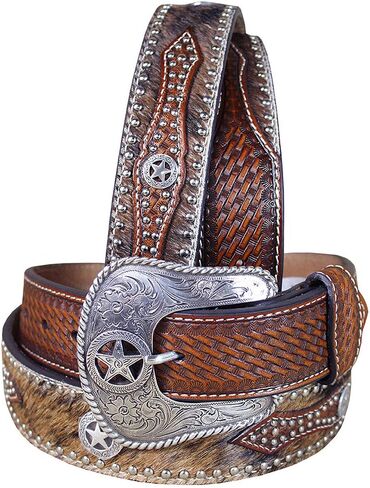 Nocona Belt Co. Men's Pro Star Buckle, Tan, 36 in Kuwait