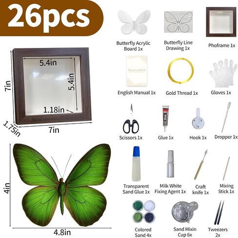 Cloisonne Enamel 3D Butterfly DIY Craft Kit, 2Pcs Filigree Enamel Art Projects Craft Supplies, Beginner-Friendly, Mother's Day Stress Relief Craft Kit Gifts, Handmade Home Decor Gifts, Hobby for Women in Saudi Arabia