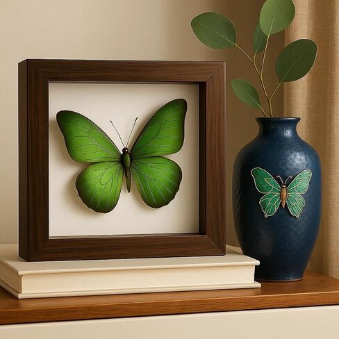 Cloisonne Enamel 3D Butterfly DIY Craft Kit, 2Pcs Filigree Enamel Art Projects Craft Supplies, Beginner-Friendly, Mother's Day Stress Relief Craft Kit Gifts, Handmade Home Decor Gifts, Hobby for Women in Saudi Arabia