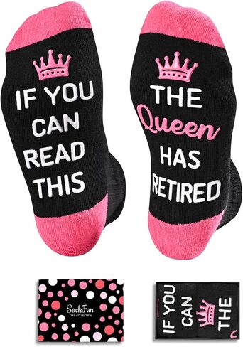 Retirement Gifts Ideas Socks - Best Retirement Gifts Retired Teacher, Funny Retirement Socks Women Retired Socks Men in Saudi Arabia