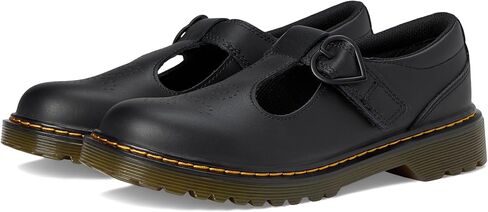 Dr. Martens Girls Polley II Y (Big Kid) Mary Jane Flat, Black, 6 in Saudi Arabia